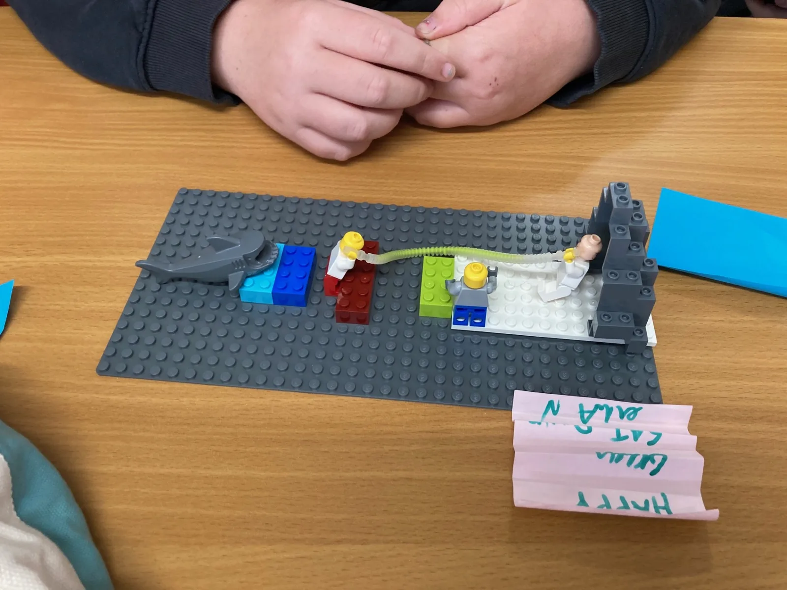 A Year 5 pupil's LEGO® model showing how they wanted to feel after playtime